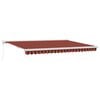 vidaXL Einziehbare Markise Rot und Schwarz 450 x 300 cm