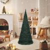 vidaXL K&uuml;nstlicher Pop-Up-Weihnachtsbaum mit Beleuchtung Gr&uuml;n 210 cm