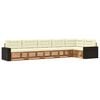 vidaXL Outdoor-Sofagarnitur 6 pcs Natur und Creme 402 x 172,5 x 73 cm