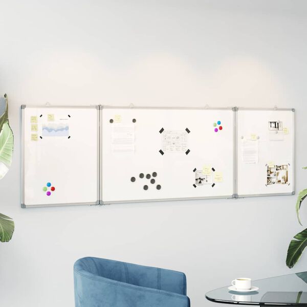 vidaXL Magnetisches Whiteboard Klappbar 160x60x1,7 cm Aluminium