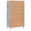 vidaXL Highboard Betongrau 60x36x110 cm Holzwerkstoff