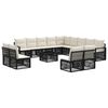 vidaXL Gartensofa-set 14 pcs Schwarz Poly-Rattan