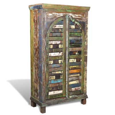 Bücherschrank Altholz Mehrfarbig mit 3 Ablagen & 2 Türen