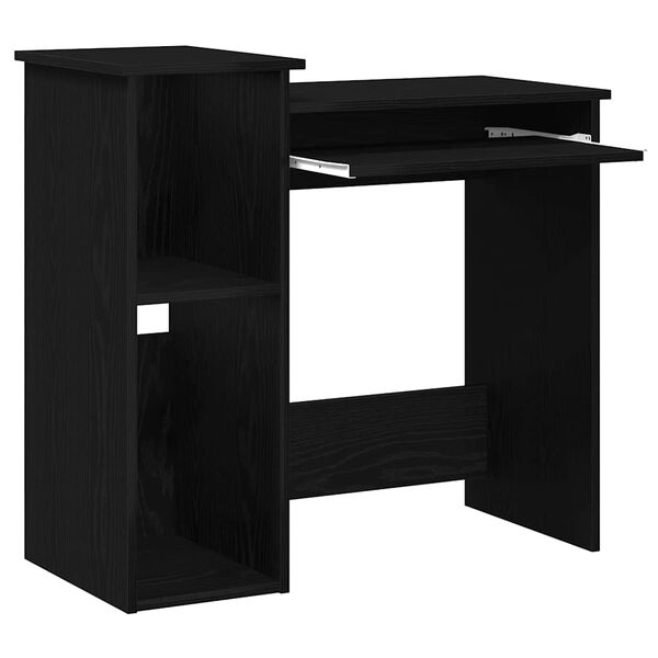vidaXL Schreibtisch mit Regalen Schwarz 84x40x78 cm Holzwerkstoff