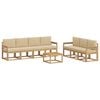 vidaXL Outdoor-Sofagarnitur 7 stk. 7-Sitzer White and Beige
