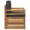 vidaXL Outdoor-Sofagarnitur Massives Akazienholz und Polyester Natur