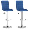 vidaXL Barhocker 2 Stk. Blau Stoff