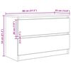 vidaXL TV-Schrank Altholz-Optik 80x35x54 cm Holzwerkstoff