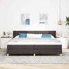 vidaXL Boxspringbett mit Matratze Dunkelbraun 200 x 200 cm Stoff