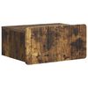 vidaXL Wandmontierter Nachttisch Ger&auml;ucherte Eiche 49 x 34,5 x 24 cm