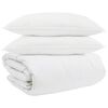 vidaXL Bettdecken Set mit Kissen 3 pcs Wei&szlig; Daunenfeder