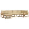 vidaXL Outdoor-Sofagarnitur mit Kissen 5 pcs Wei&szlig; und Beige Polyester