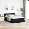 vidaXL Ottoman-Bett mit Matratze & LEDs Schwarz 140x190 cm Samt
