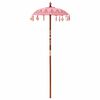 vidaXL Balinesischer Sonnenschirm Rosa 125 x 125 x 260 cm