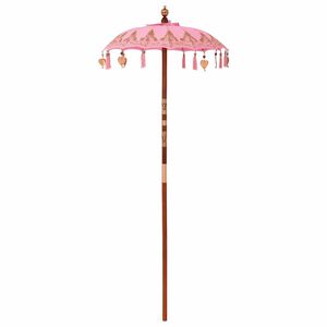 vidaXL Balinesischer Sonnenschirm Rosa 125 x 125 x 260 cm