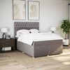 vidaXL Boxspringbett mit Matratze Taupe 140x200 cm Stoff