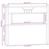 vidaXL Kopfteil Sonoma-Eiche 107 cm Holzwerkstoff und Stahl