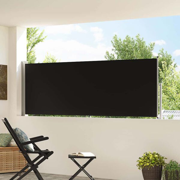 vidaXL Ausziehbare Seitenmarkise 100&times;300 cm Schwarz