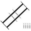 vidaXL Sicherheitsgitter f&uuml;r Fenster mit 2 Querstangen 3 pcs 43-74 cm