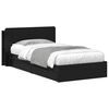 vidaXL Bettgestell mit Stauraum Schwarz 90 x 190 cm Holzwerkstoff