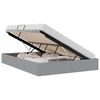 vidaXL Aufbewahrungsbett mit Speicher Hellgrau 135 x 190 cm Stoff