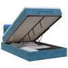 vidaXL Ottoman-Bett mit Matratze und LED Dunkelblau 120 x 200 cm Samt