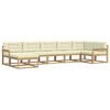 vidaXL Outdoor-Sofagarnitur 7 stk. Wei&szlig; und Creme