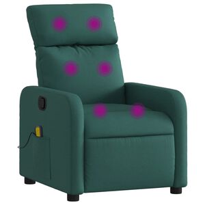 vidaXL Massagesessel Dunkelgr&uuml;n Stoff