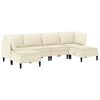 vidaXL Wohnzimmergarnitur 6 pcs Creme Stoff