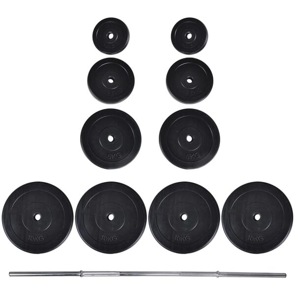 60,5kg Hantelset Langhantel Gewichtscheiben