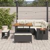 vidaXL Gartensofa-set mit Kissen 8 pcs Schwarz und Creme