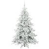 vidaXL K&uuml;nstlicher klappbarer Weihnachtsbaum Wei&szlig; 180 cm PVC und Stahl