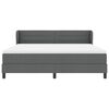 vidaXL Boxspringbett mit Matratze Dunkelgrau 180 x 200 cm Stoff