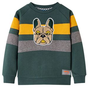 Kinder-Sweatshirt Dunkelgr&uuml;n 104