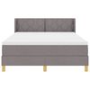 vidaXL Boxspringbett mit Matratze Taupe 200 x 160 cm Polyester