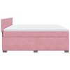 vidaXL Boxspringbett mit Matratze Rosa 180x200 cm Samt