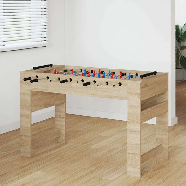 vidaXL Tischfu&szlig;balltisch Sonoma-Eiche 125 x 60,5 x 80 cm Holzwerkstoff