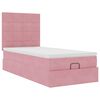 vidaXL Ottoman-Bett mit Matratzen Rosa 100x200 cm Samt