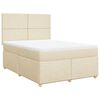 vidaXL Boxspringbett mit Matratze Creme 140x190 cm Stoff