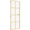 vidaXL Innent&uuml;r Schlank Golden 76x201,5 cm Hartglas und Aluminium
