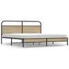 vidaXL Metallbett ohne Matratze R&auml;uchereiche 183x213 cm