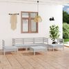 vidaXL 6-tlg. Garten-Lounge-Set Wei&szlig; Kiefer Massivholz