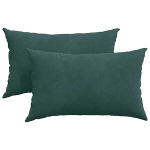 vidaXL Sofakissen 2 St&uuml;ck Dunkelgr&uuml;n 50 x 30 cm Cordstoff