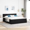 vidaXL Ottoman-Bett mit Matratzen & LEDs Schwarz 180x200 cm Samt