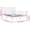 vidaXL Massivholzbett mit Kopfteil