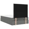 vidaXL Ottoman-Bett mit Matratze & LEDs Dunkelgrau 120x200 cm Stoff