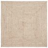 vidaXL Bereichsteppich Nat&uuml;rlich und Wei&szlig; 120 x 120 cm Jute