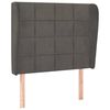 vidaXL Kopfteil mit Ohren Dunkelgrau 93x23x118/128 cm Samt