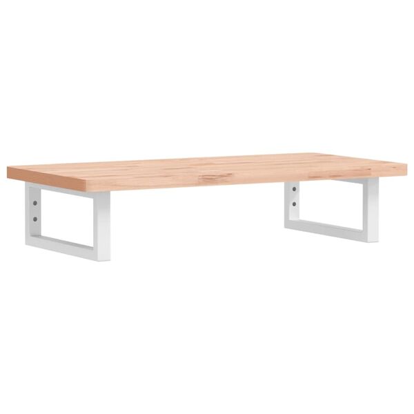 vidaXL Waschbeckenregal Wandmontage Stahl und Massivholz Buche