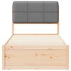 vidaXL Bettgestell mit gepolstertem Kopfteil Hellgrau 90 x 190 cm